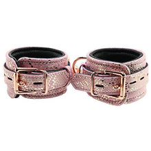 Load image into Gallery viewer, Spartacus Wrist Restraints W/Leather Lining - Pink Snakeskin Micro Fiber
