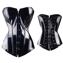 Load image into Gallery viewer, Sexy Women PVC Overbust Corset Steampunk Lingerie Top-Goth Corset Sexy Leather Waist Trainer
