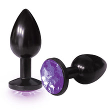 Load image into Gallery viewer, Sexy, Kinky Gift Set Bundle of Shades, Small Jelly TPR, Gradient Dong, Coral and Icon Brands The Silver Starter, Bejeweled Annodized Stainless Steel Plug, Violet
