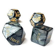 Load image into Gallery viewer, 4PCS Black Sex Dice for Couples Naughty Sex Dice for Couples Game Sex Dice Games for Adults Bedroom Acrylic Dice Set Dice Games P4
