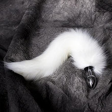 Load image into Gallery viewer, LSCZSLYH Metal Feather Anal Plug Fox Tail Anal Toys Erotic Anus Toy Butt Plug Sex Toys for Woman and Men Sexy Butt Plug Adult Accessories (Color : White)
