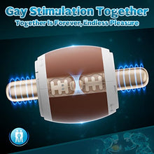 Load image into Gallery viewer, Sex Toys Male Masturbator for Men, 12 Vibrations Males Vibrator with Open-Ended 3D Textured Pocket Pussy for Penis Stimulation, Adult Toys for Men Gay Couple Sex Pleasure Brown
