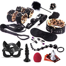 Load image into Gallery viewer, YIXISM BDSM Bondage Kits Sexy Toys Handcuffs for Woman Anal Plug Female Erotic Accessories Sexulaes Toys for Adults 18 (Color : 13Pcs-Leopard Print)
