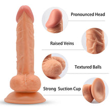 Load image into Gallery viewer, 7.8 inches Interesting and Nice Flesh-Colored Female Silicone Suction Cup Realistic Classic Dick Wand
