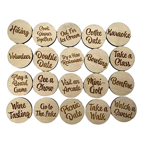 Date Night Activity & Box Set - Romantic Night Sex Games for Couple Wife Husband Her Him Valentines Day Gifts Decoration | Funny Wooden Valentine Ornaments Hand-Carved Collectives