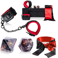 Load image into Gallery viewer, dalliance adult Shake &amp; Shackle | Sex Games for Couples with Naughty Dice, Furry Handcuffs &amp; Satin Blindfold Mask
