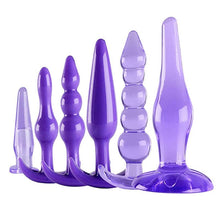 Load image into Gallery viewer, 6 Purple Silicone Trainer Kit Male Exercise Plug Kit of Different Specifications, Giving You a Variety of Choices and Wonderful Super Romantic Experiences
