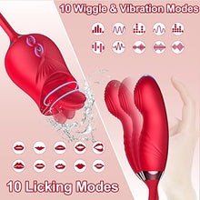 Load image into Gallery viewer, Sex Toy Vibrator for Woman, Clitoral Stimulator Thrusting G Spot Dildo Vibrator with 10 Modes, Rose Adult Sex Toys Game, Clitoris Nipple Licker Stimulator Massager for Female Man Couple
