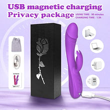 Load image into Gallery viewer, Rabbit Vibrator Sex Toy 3in1 Dildo for Women,7*7 Vibrators Modes CKSOHOT 8.46&#39;&#39; Liquid Silicone Sex Toy Dildos,IPX7 Fully Waterproof - Purple
