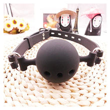 Load image into Gallery viewer, COVETHHQ Silicone Open Mouth Gag Sex Bondage BDSM Fetish Restraints Toy Ball Exotic Accessories Fetish Sex (Color : SM14-black-S)
