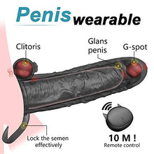 Load image into Gallery viewer, Penis Extender Sleeve Vibrator Penis Cock Ring, 10 Vibration Modes Reusable Dick Vibrator Cock Sleeve Love Toys for Couples
