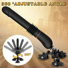 Load image into Gallery viewer, Sex Machine Thrusting Dildo Vibrator - Realistic Vibrating Dildo for Women with 3 Thrusts 7 Vibrations, Suction Cup Dildo for Clit G Spot Anal Stimulation, Adult Sex Toys for Men Pleasure, Black Dildo
