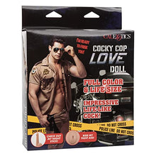 Load image into Gallery viewer, CalExotics Cocky Cop Love Doll  Full Size Inflatable Male Sex Doll - Novelty Adult Sex Toy  Tan
