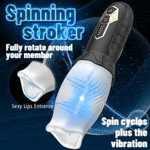 Load image into Gallery viewer, Automatic Rotating Male Masturbator, Vibrating Male Masturbators Cup with 5 Rotation &amp; 10 Vibration Modes for Penis Stimulation, Electric Pocket Pussy Male Stroking Toy, Adult Male Sex Toys for Men
