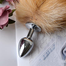 Load image into Gallery viewer, Oligage Separable Metal Anal Plug Real Fox Tail Role Play Butt Plug Anal Sex Tail Adult Products Sex Toy for Woman Couples (Color : Dog Fox Tail)
