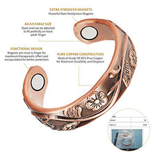 Load image into Gallery viewer, Pure Copper Ring,2pcs Magnetic Lymphatic Drainage Therapeutic Rings for Women Men,copper Ring Magnetic Copper Ring Vintage Solid Copper Women&#39;s Ring 2.3&#39;&#39;/6mm,copper Ring Kit (CPR-0937 CPR-0937)
