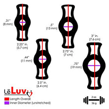 Load image into Gallery viewer, LeLuv Maxi and Protected Gauge Black Penis Pump for Men Bundle with 4 Sizes of Constriction Rings 9 inch Length x 3.00 inch Cylinder Diameter
