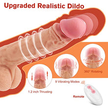 Load image into Gallery viewer, Thrusting Realistic Dildo Sex Toy with App Remote Control, G Spot Clitoral Anal Stimulator for Women with 9 Vibrating Modes, Adorime Silicone Dildo Vibrator with Strong Suction Cup Adult Toy 8.5 Inch
