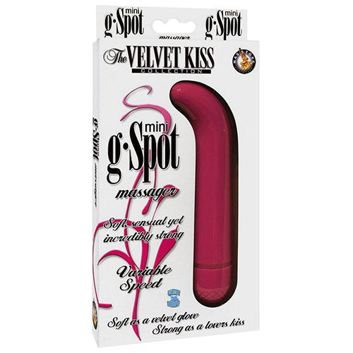 Velvet Kiss Collection Mini G-Spot Massager Multispeed Waterproof, Pink