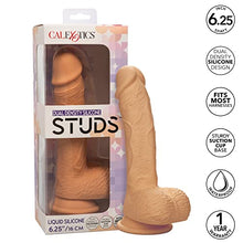 Load image into Gallery viewer, CalExotics Dual Density Silicone Studs 6.25 Inch Realistic Dildo with Suction Cup - Ivory - SE-0255-25-3
