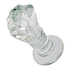 Load image into Gallery viewer, Glass Crystal Anal Plug Fist Hand Butt Plug, G-spot Anal Pleasure Trainer, Transparent Extra Large SM Anal Plugs Butt Plug Dildo Penis for Women Men Masturbation (M)
