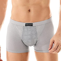 Men Magnetic Therapy Health Physiological Enlargement Underwear, Tourmaline Prostate Therapy Boxer, 3-pcs (Color : Gray, Size : X-Large)