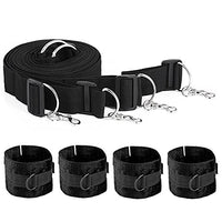 Under bed restraint Kit, Boalster Adjustable Soft Comfortable wrist cuff Legs, Ankles and Wrists, Fits Any Size Mattress (B0794S9Z1X)