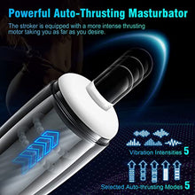 Load image into Gallery viewer, Automatic Male Masturbator, 5 Telescoping &amp; Vibrating Electric Sex Masturbation Cup Penis Stroker for Men Hands Free Realistic Pocket Pussy &amp; Oral Sex Blowjob
