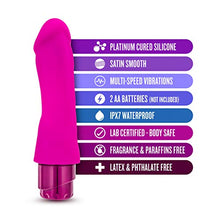 Load image into Gallery viewer, Blush Marco - 7.75&quot; Pure Platinum Cured Purio Liquid Silicone Vibrator Dildo - Satin Smooth Ultrasilk - 2&quot; Thick - IPX7 Waterproof - Tunable Rumbly Vibrations - 5 Yr Warranty - for Women - Pink
