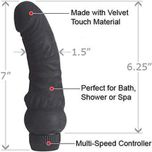 Load image into Gallery viewer, Black Velvet 6.25&quot; Veined Dong
