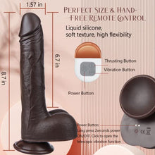 Load image into Gallery viewer, Thrusting Dildo Vibrator for Women, 9.2&quot; Vibrating Dildo for G Spot Anal Play with 3 Thrusting &amp; 5 Vibration, Realistic Thrusting Vibrator Sex Toy for Women with Remote(Brown)
