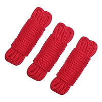 Sex Bondage Soft Rope Cord Red 3Pcs 10M 33 Feet Cotton Rope Craft Rope Thick Cotton Cord Adult Games Restraints