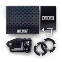 Lock-a-Willy Set Chastity Belt Number Lock Black Silicone Penis cage