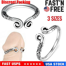 Load image into Gallery viewer, [Waller PAA] Stainless Steel Metal Silver Cock Ring for Men Glans Penis Erection Enhancer Sex, 28mm (1.1
