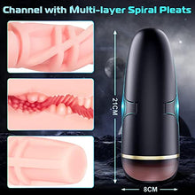 Load image into Gallery viewer, Male Masturbator Men Sex Toys - Adult Sex Toy Male Masturbators with Sucking &amp; Vibrating Modes, 3D Realistic Textured Sleeve Mens Sex Toy Male Stroker, Electric Pocket Pussy for Men Man Masturbation
