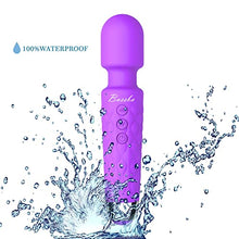 Load image into Gallery viewer, Bussba Electric Rechargeable Mini Whisper Quiet Waterproof protable 20 Vibration Multi-Function Wand Magic Massager for Therapeutic Waist Legs Head Lymph Joint Pains Relieves Muscle Stress Away
