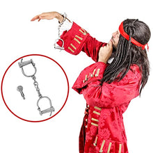 Load image into Gallery viewer, Mythrojan Medieval Handcuffs Chrome Antique Style Dungeon Shackles Solid Steel
