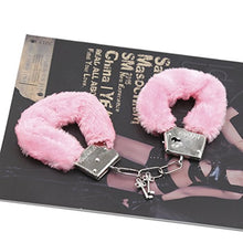 Load image into Gallery viewer, QinCo Interesting Soft Plush Toys with Key Handcuffs Toy Police Uniform Handcuffs Props Accessories Party Supplies (Pink) One Size
