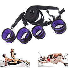 Load image into Gallery viewer, SINJEE Bed Restraints Play with Adjustable Straps BDSM Fetish Bondage Kit with Handcuffs and Ankle Cuffs for SM Sex Play Games Couples
