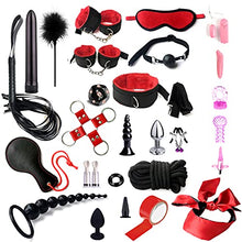 Load image into Gallery viewer, 28pcs Bed Restraint Sex Bondage for Adult Couple Sex Cuff Tied Down Arm and Leg Chain with Handcuff Bondage Adult Kit BDSM Restraints Bondage Adult Kit Sex Restraintants Set for Women SM Toys (7) (10)
