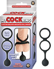 Load image into Gallery viewer, Nasstoys My Cock Ring Scrotum with Weighted Ball Banger, Black, 2 Ounce
