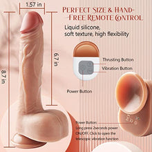 Load image into Gallery viewer, Thrusting Dildo Vibrator for Women, 9.2&quot; Vibrating Dildo for G Spot Anal Play with 3 Thrusting &amp; 5 Vibration, Realistic Thrusting Vibrator Sex Toy for Women with Remote &amp; USB Rechargeable
