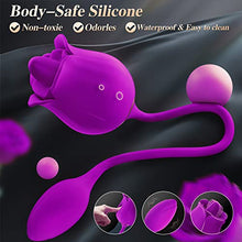 Load image into Gallery viewer, Rose Sex Toys Vibrator Dildo - Adult Toys with 9 Tongue Licking &amp; 9 Thrusting Vibrators, Women Sex Toy Dildos Rose Clitorial Stimulator G Spot Nipple Anal, Female Adult Sex Toys &amp; Games
