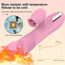 Load image into Gallery viewer, Clitoral G-Spot Rabbit Vibrator Dildos for Women Anal Sex Toys Hands-Free Vibes Silicone Lifelike Stimulator Silent Vibration Massager Clitoris Scales Panty Modes Toy Adult Bunny
