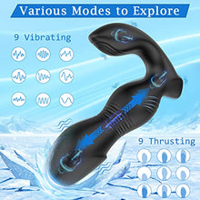 Load image into Gallery viewer, Adult Male Sex Toys for Men&#39;s Sex  Anal Sex Toys Prostate Massager Anal Plug, App Butt Plug, 9 Thrusting &amp; 9 Vibrating Dildo G Spot Clitoral Vibrator for Woman Couples Male Sex Toy Wearable Panties
