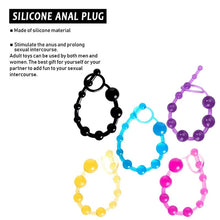 Load image into Gallery viewer, Silicone Anal Bead Anal Sex Toys for Men Women,Anal Beads Butt Plug 12 inch 10 Graduated Anal Chain Link-Pink
