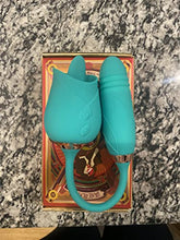 Load image into Gallery viewer, Hot Newly Teal Green Rose &amp;Vibrator Plus, 55x55x300mm, 6.0 ounces, 60.0 Count
