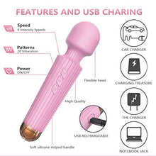 Load image into Gallery viewer, SIKXTOA Mini Vibrator, 8 Speeds 20 Patterns, G Spot Cordless Wand Massager, Clitoral Stimulator, Dildo, Sex Toys, Rechargeable Handheld Powerful Silent Waterproof Female Adult Toys (Small Pink)
