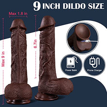 Load image into Gallery viewer, Dildos, Vibrating Dildo 9 inch Realistic Dildo with 5 Thrusting Modes Thrusting Dildo Vibrator, Anal Dildo Sex Toys, Dildos for Women with Strong Suction Cup
