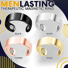 Load image into Gallery viewer, Rings Size 12 Women Set Adjustabl Rings Stainless Therapeutic Magnet MenLasting Ring Magnetic (Rose Gold, One Size)
